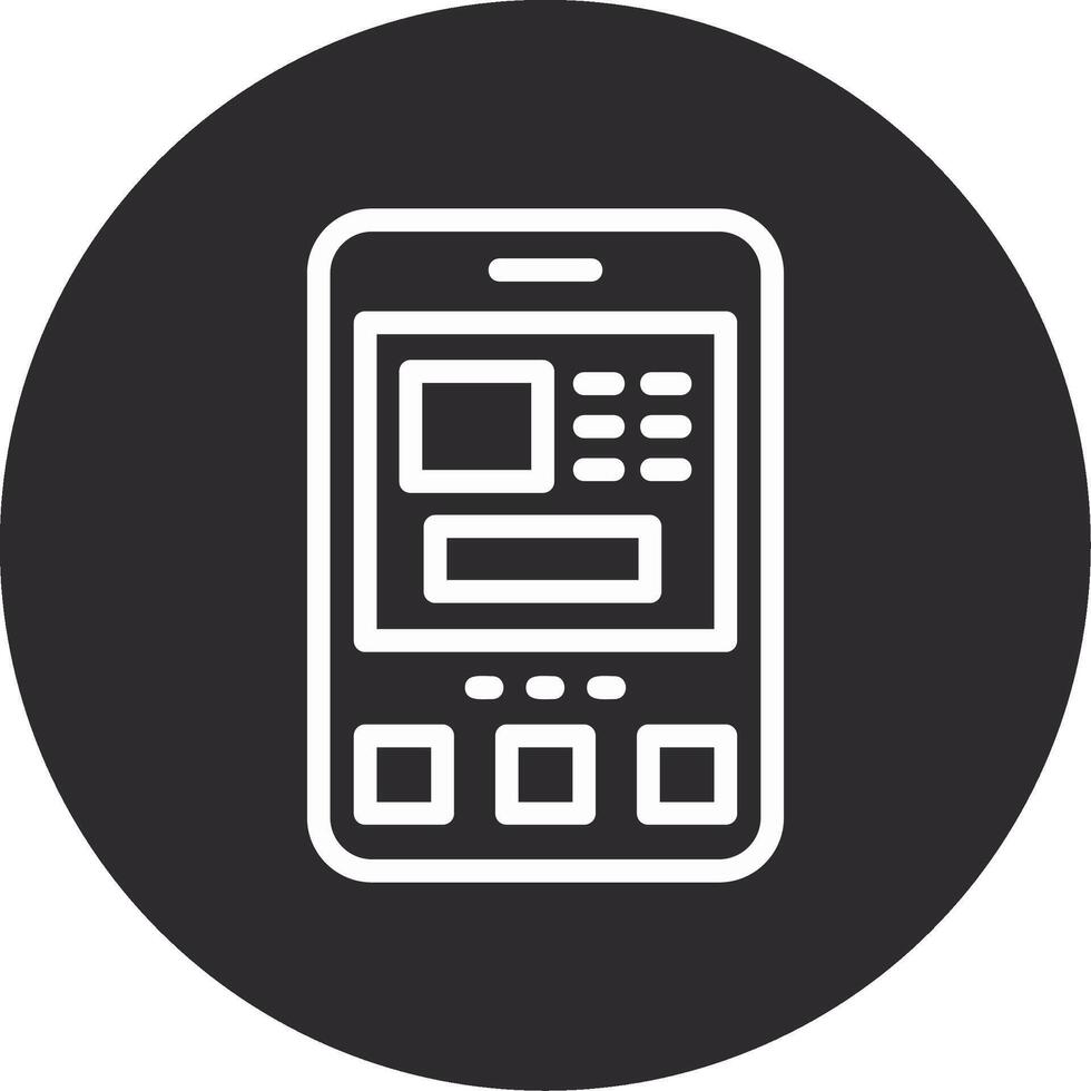 Geldautomaat omgekeerd icoon vector