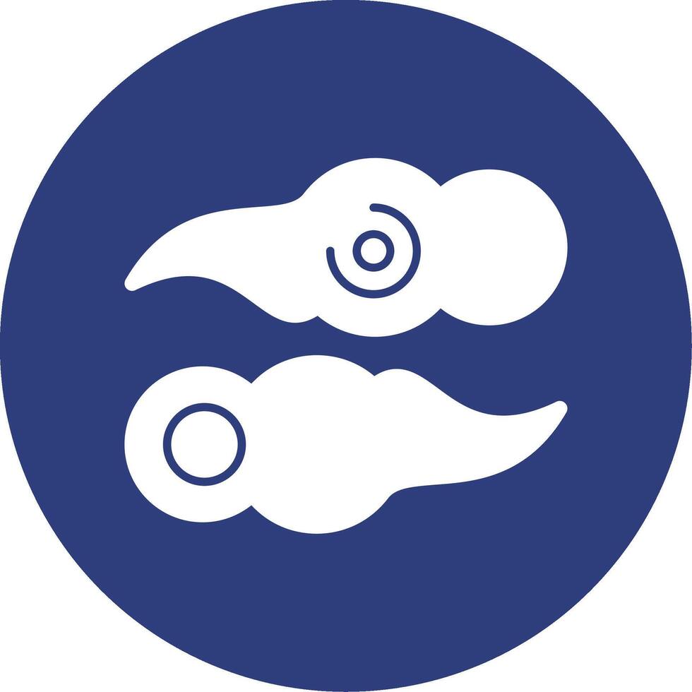 gunstig wolk glyph cirkel icoon vector