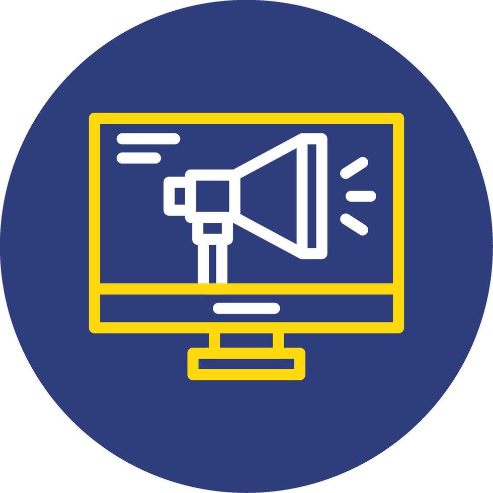 sociaal media dubbel lijn cirkel icoon vector