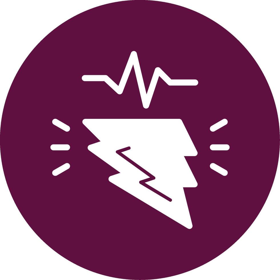 macht pulse glyph cirkel icoon vector