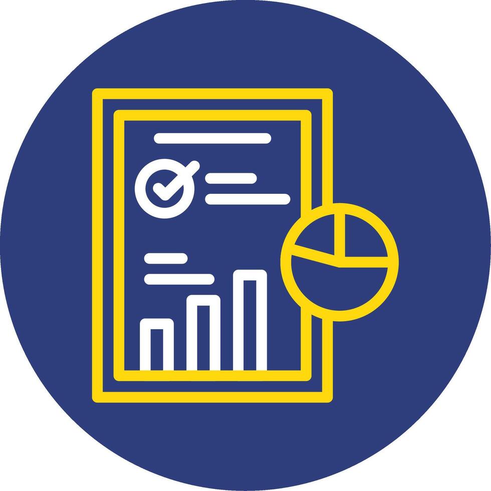 industrie analyse dubbel lijn cirkel icoon vector