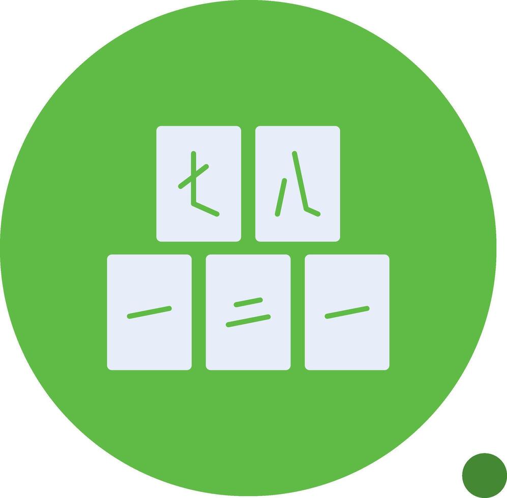 mahjong tegels glyph schaduw icoon vector