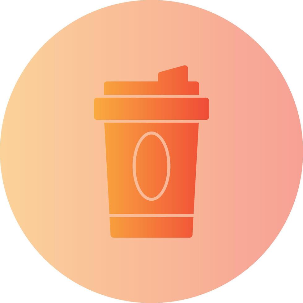 koffie kop helling cirkel icoon vector