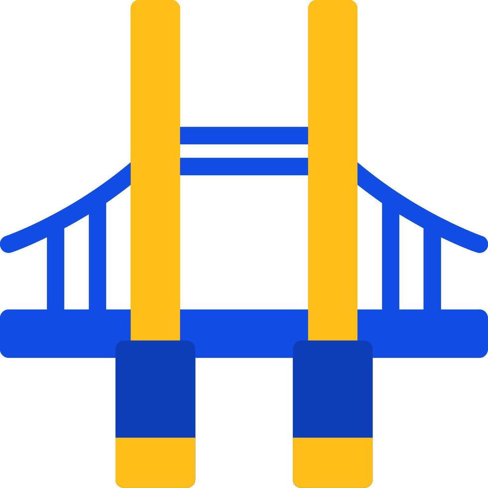 brug vlak twee kleur icoon vector