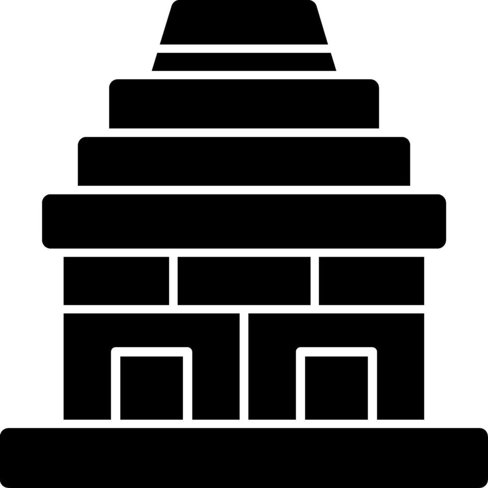 tempel glyph icoon vector