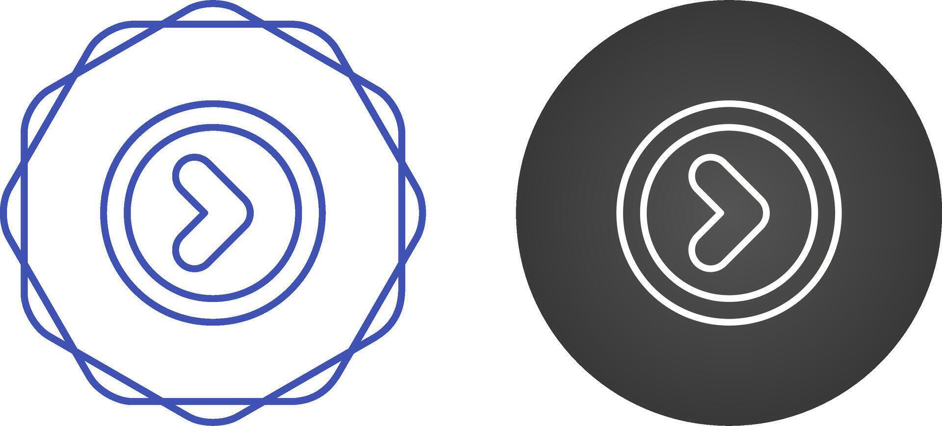 hoek Rechtsaf vector icoon