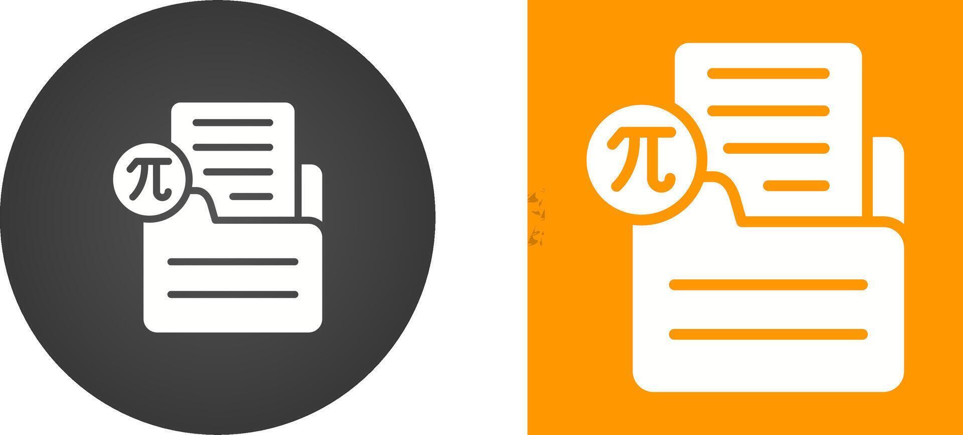 document insert formule vector icoon