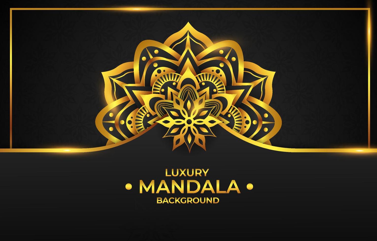 luxe gouden mandala-achtergrond vector