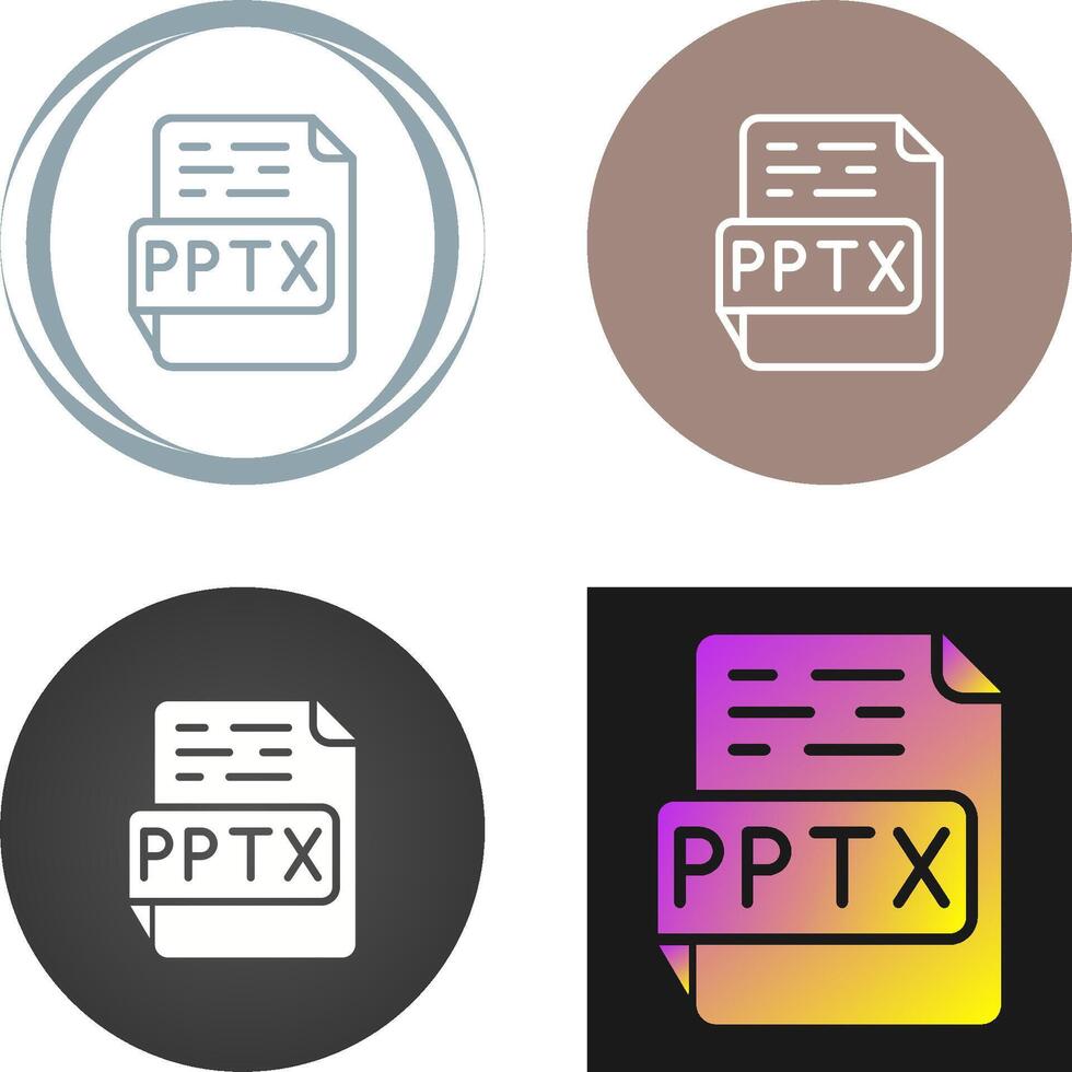 pptx vector icoon