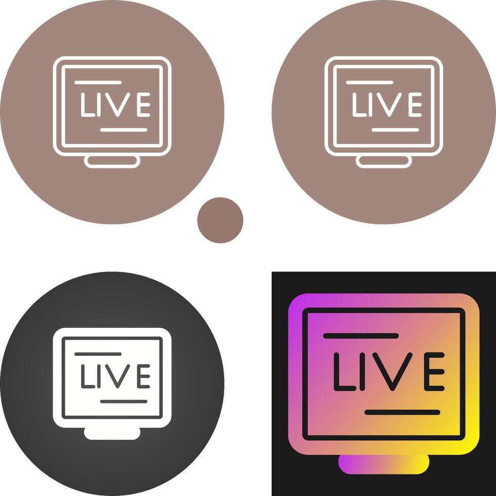 live stream vector icoon