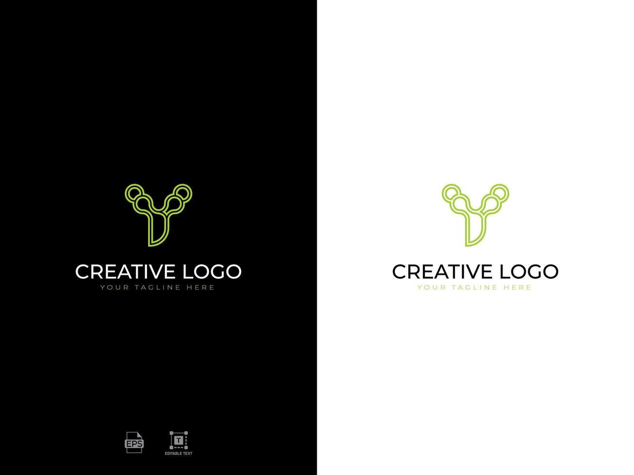 alfabet y modern abstract brief logo vector