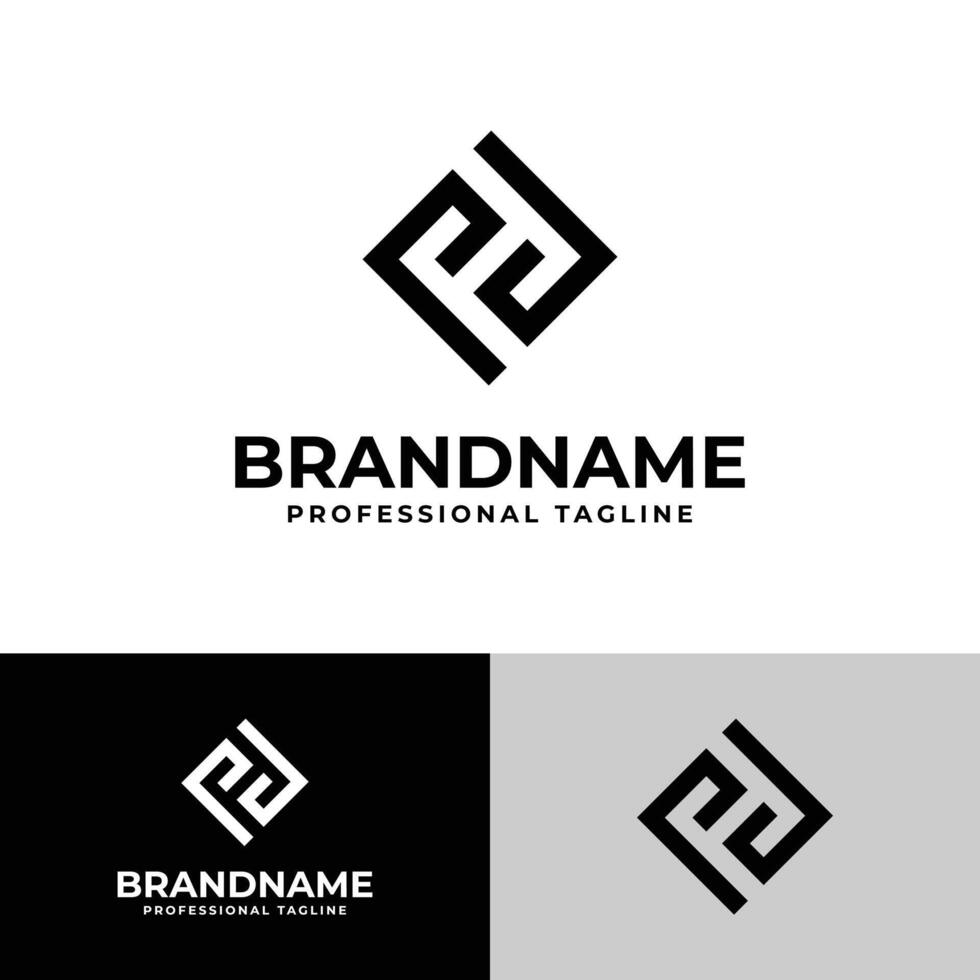 brieven pd monogram logo, geschikt voor bedrijf met pd of dp initialen vector