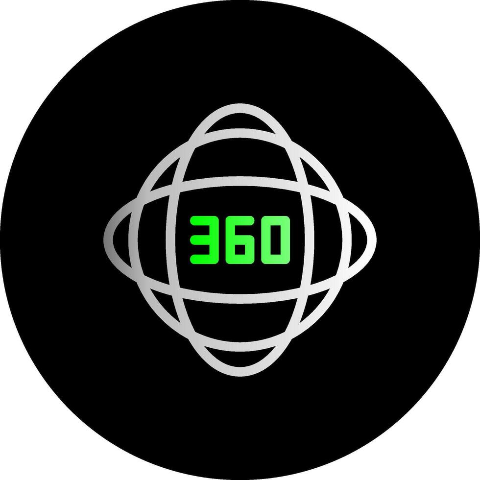 gevolg 360 dubbel helling cirkel icoon vector