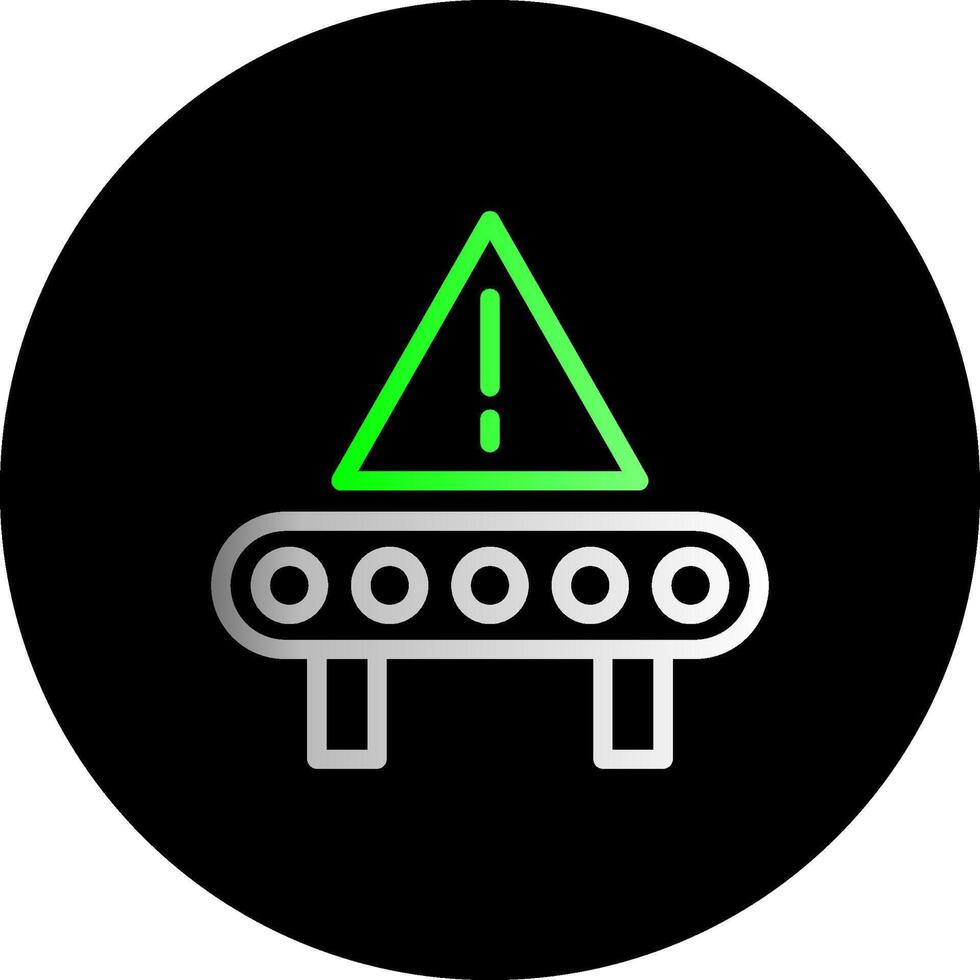 waarschuwing teken dubbel helling cirkel icoon vector