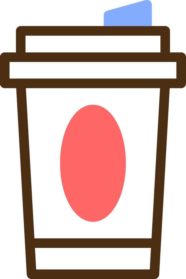 koffie kop kleur gevulde icoon vector