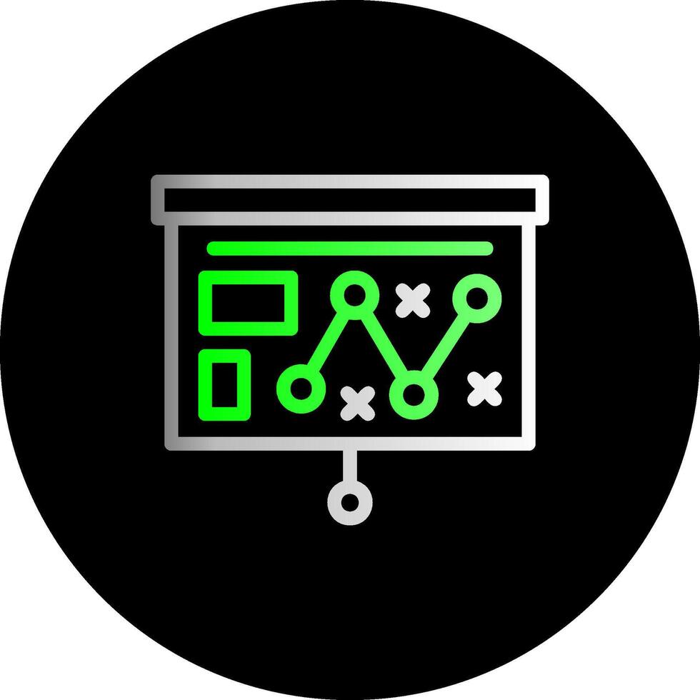 strategie dubbel helling cirkel icoon vector