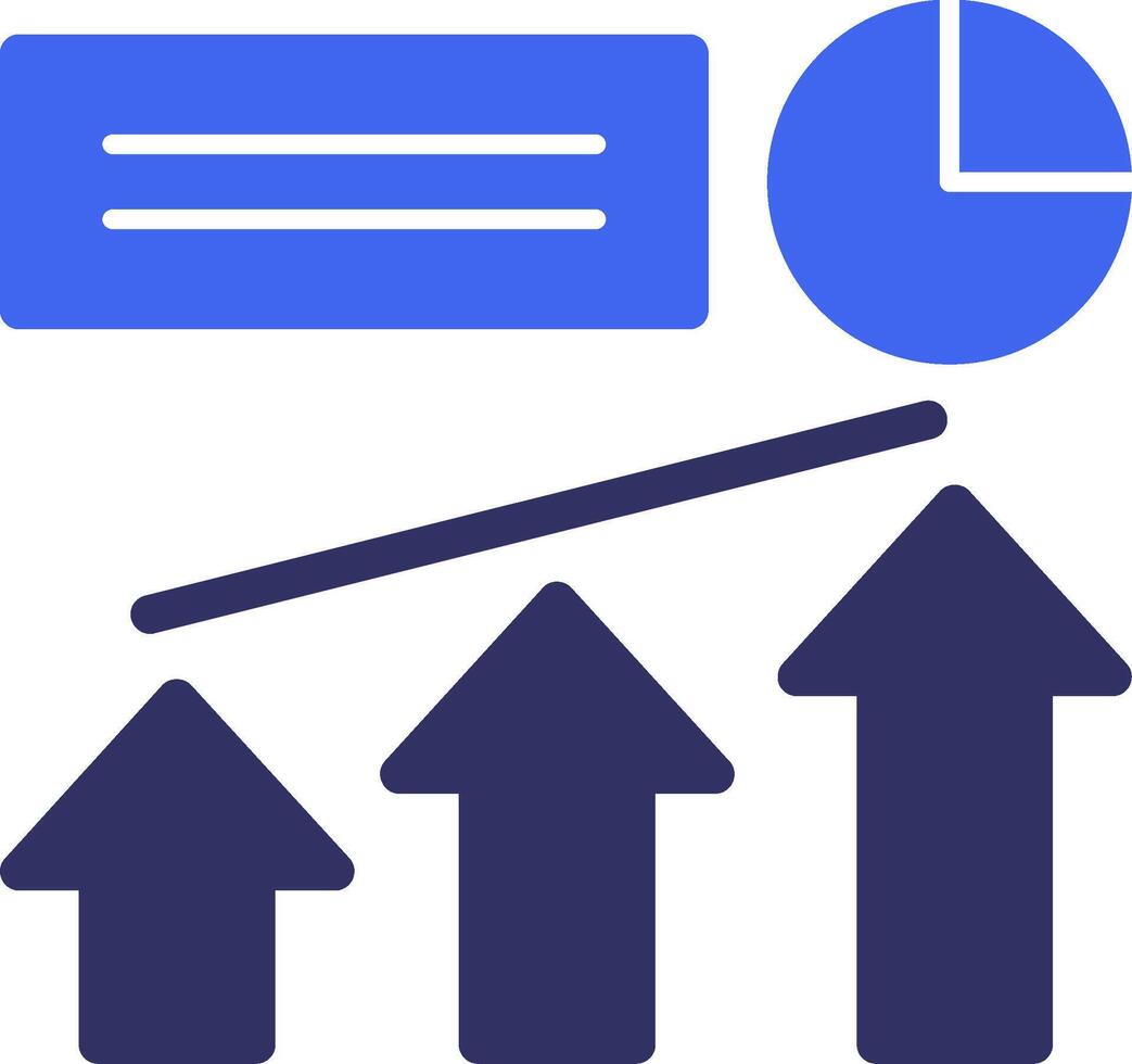 pijl solide twee kleur icoon vector