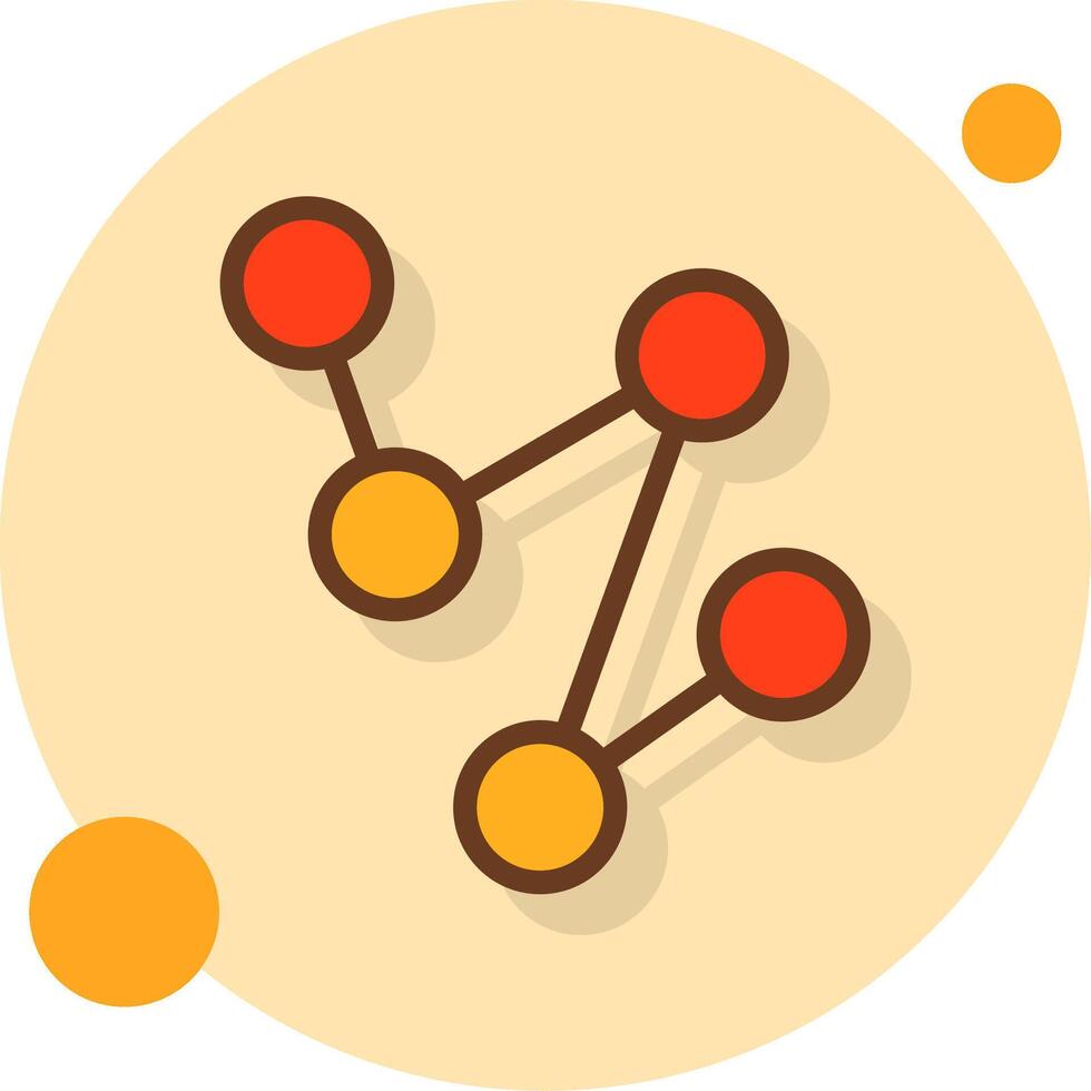 verbinding gevulde schaduw cirlce icoon vector