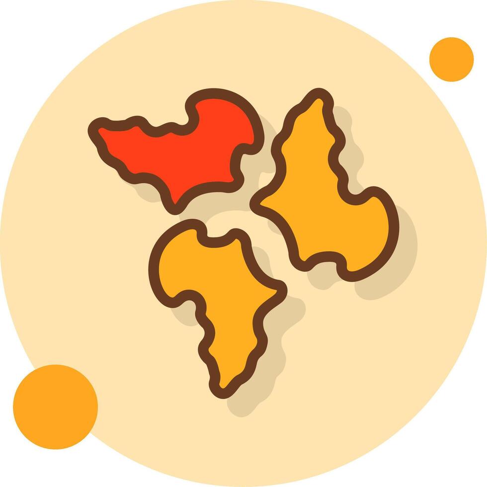wereld kaart gevulde schaduw cirlce icoon vector