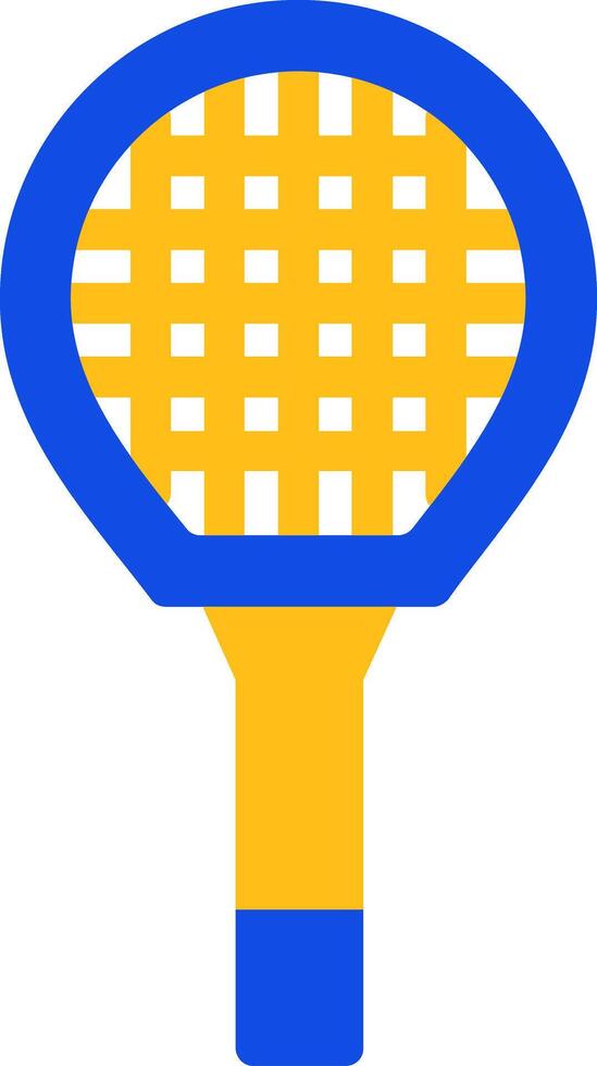 badminton racket vlak twee kleur icoon vector