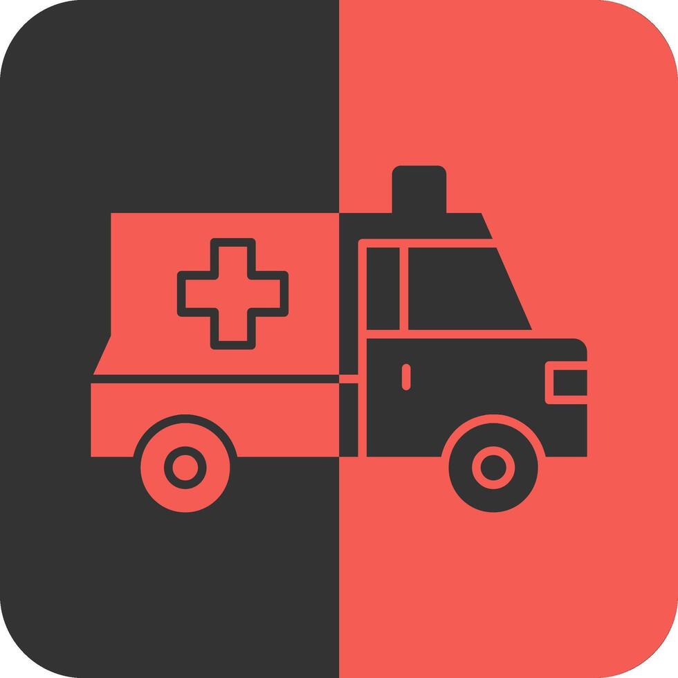 ambulance rood omgekeerd icoon vector