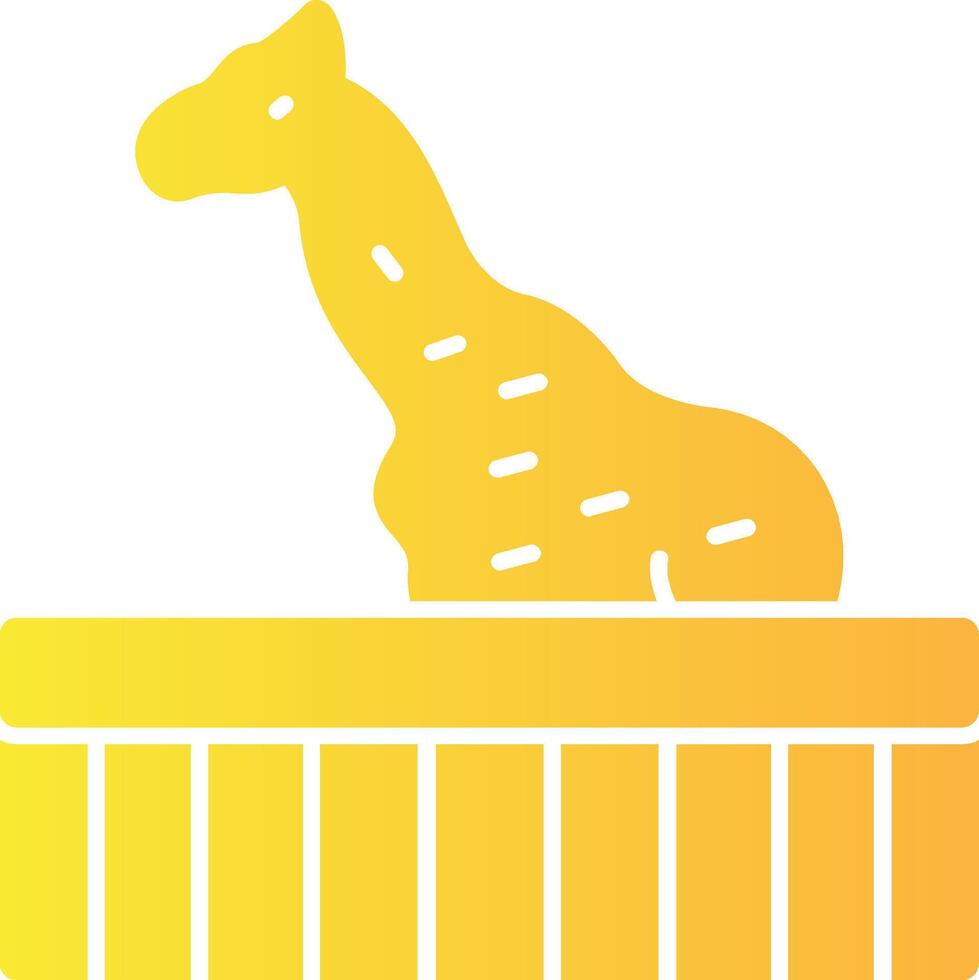 giraffe solide multi helling icoon vector