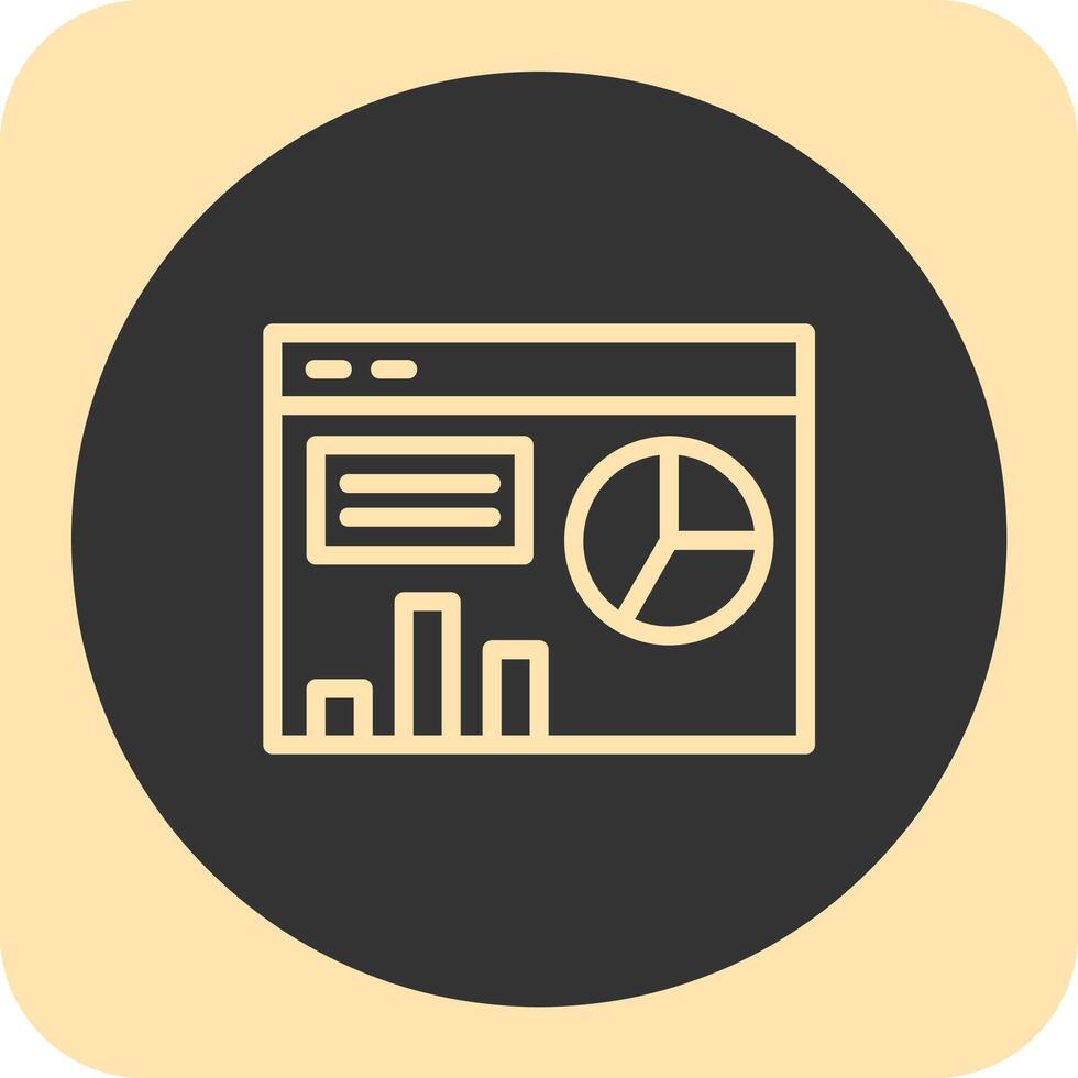 dashboard lineair ronde icoon vector