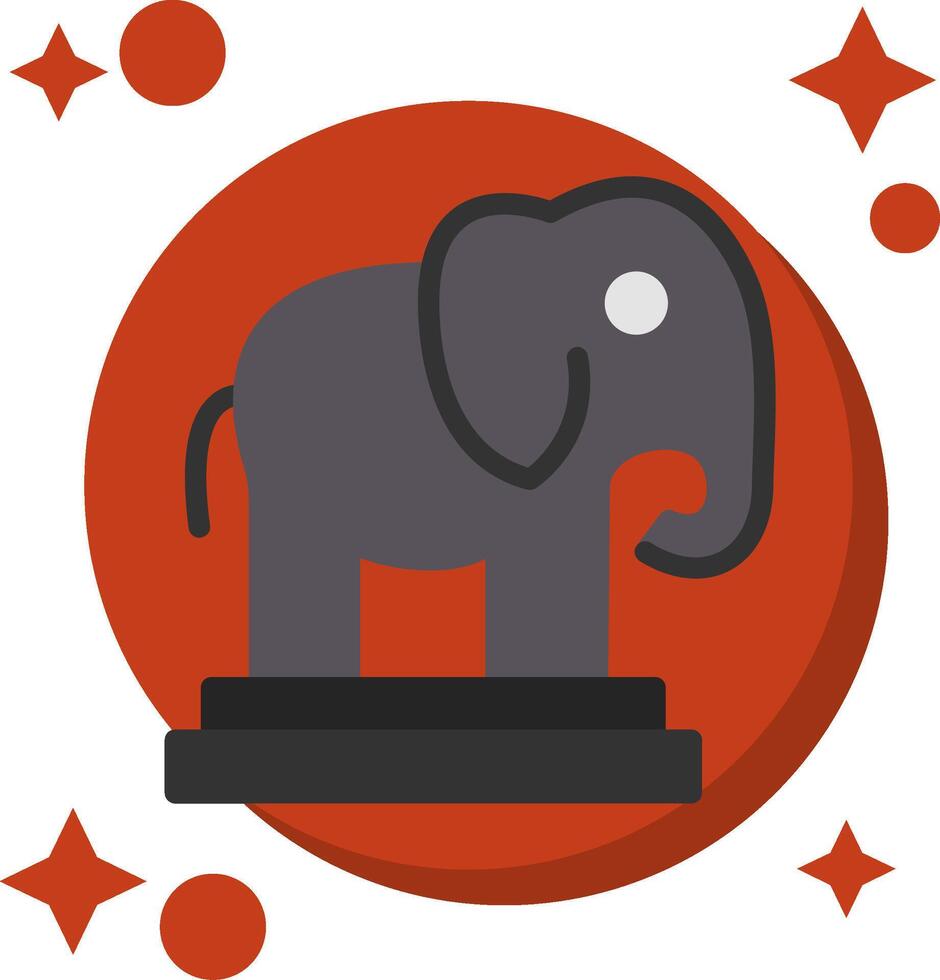 gunstig olifant staart kleur icoon vector