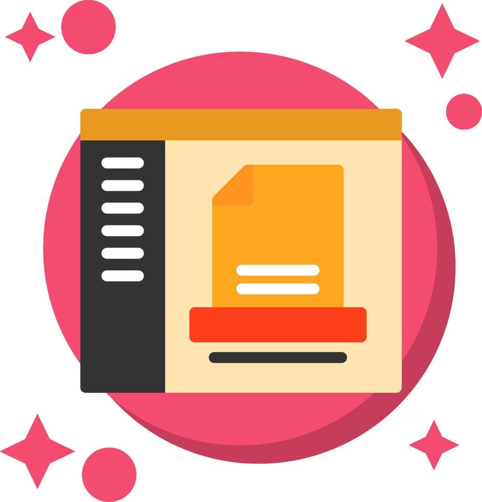 document staart kleur icoon vector