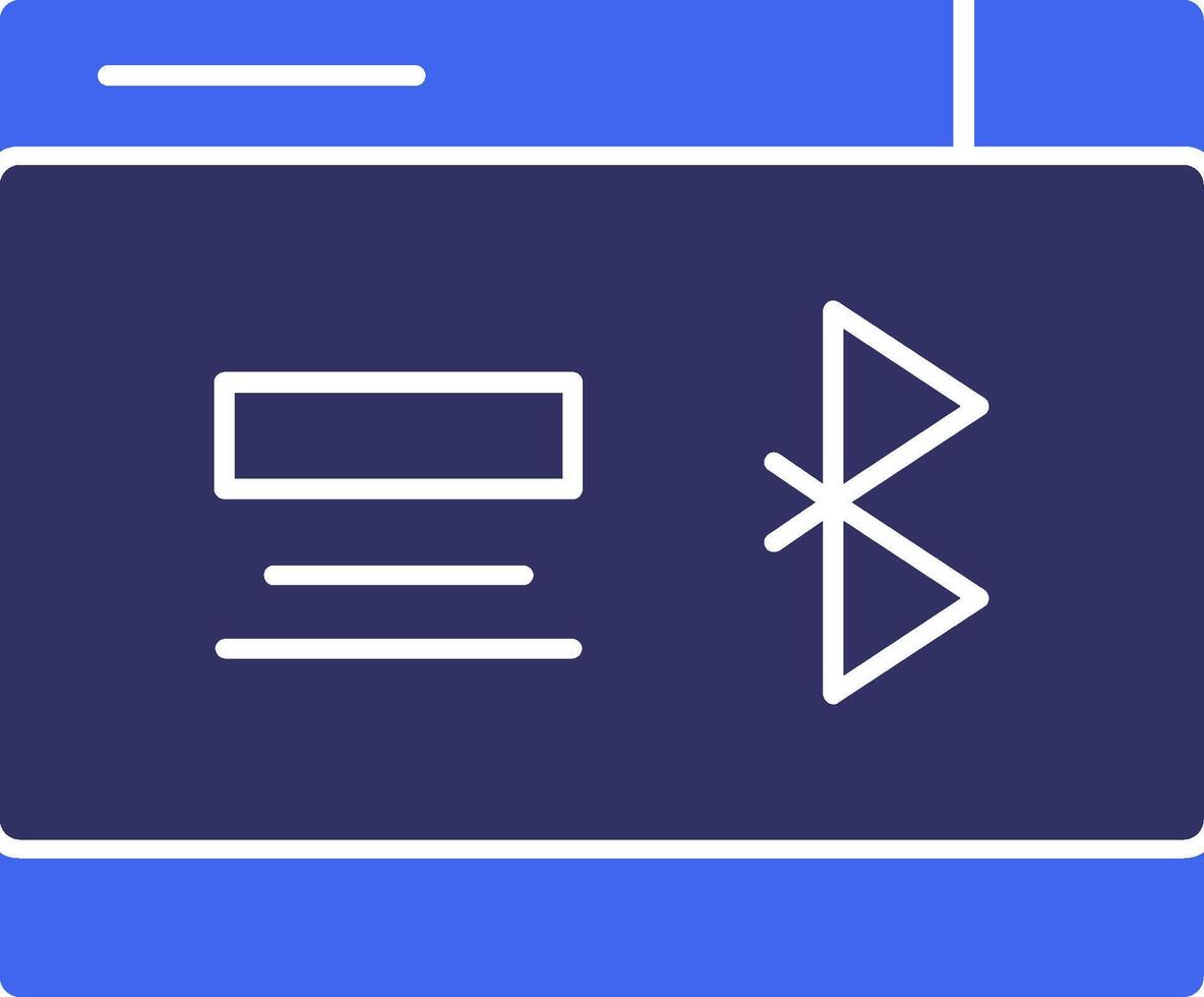 Bluetooth solide twee kleur icoon vector