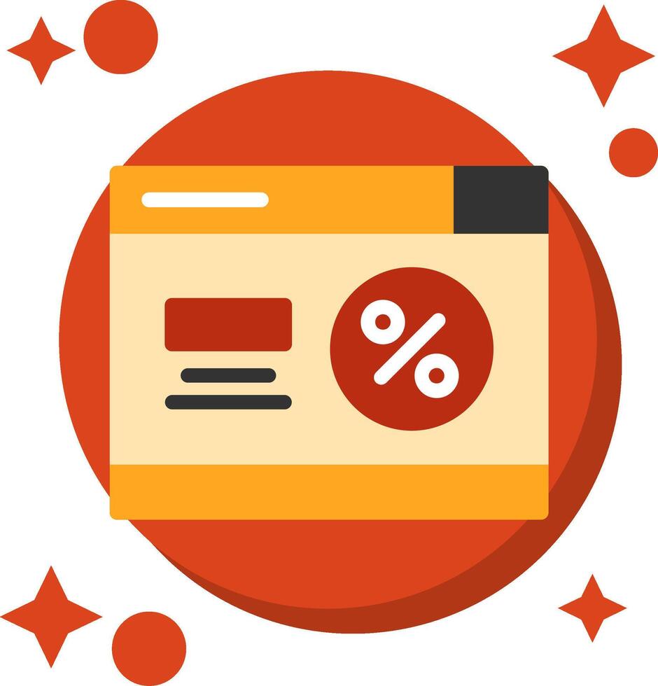 percentage staart kleur icoon vector