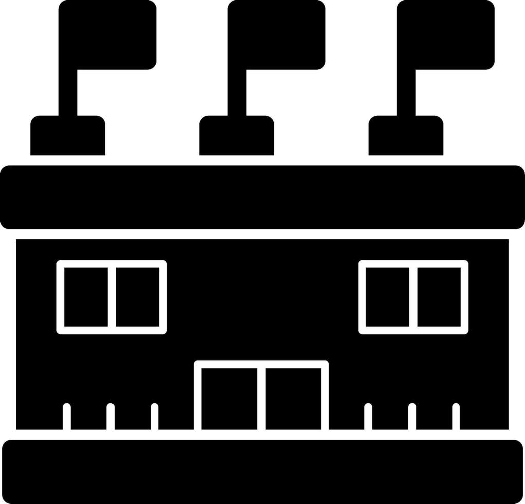 stadion solide multi helling icoon vector