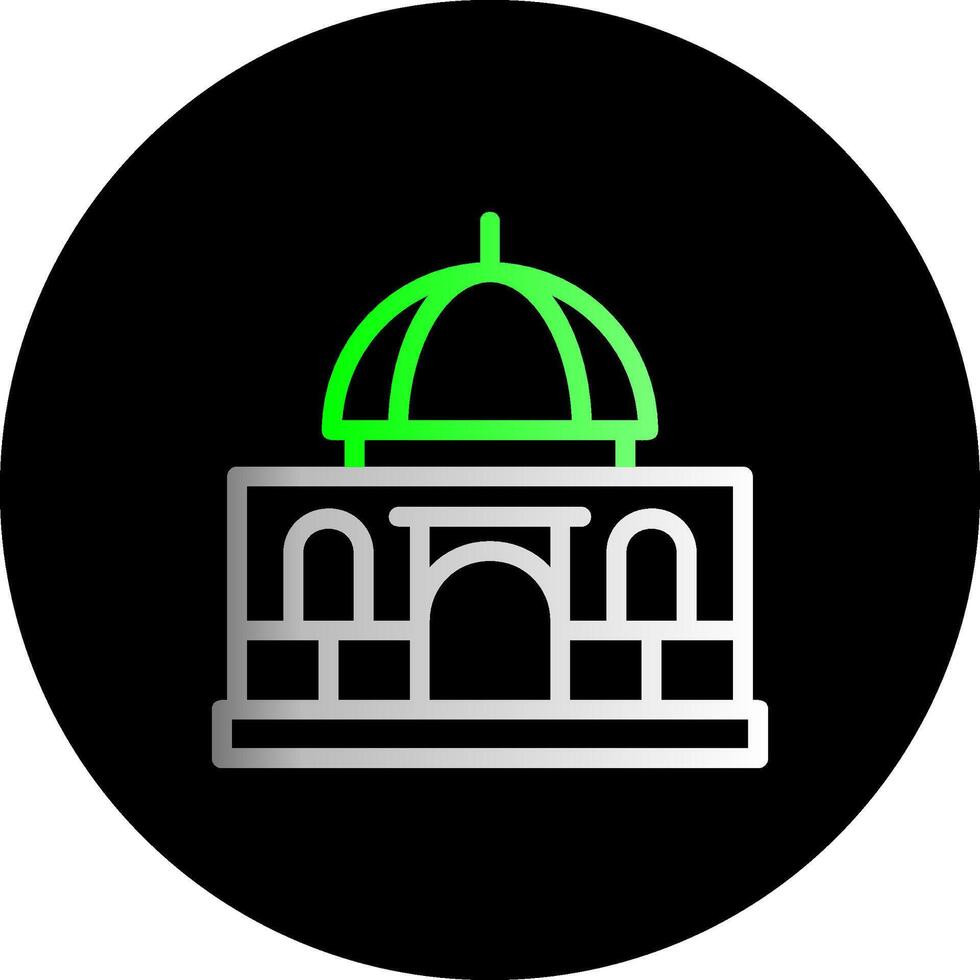 moskee dubbel helling cirkel icoon vector