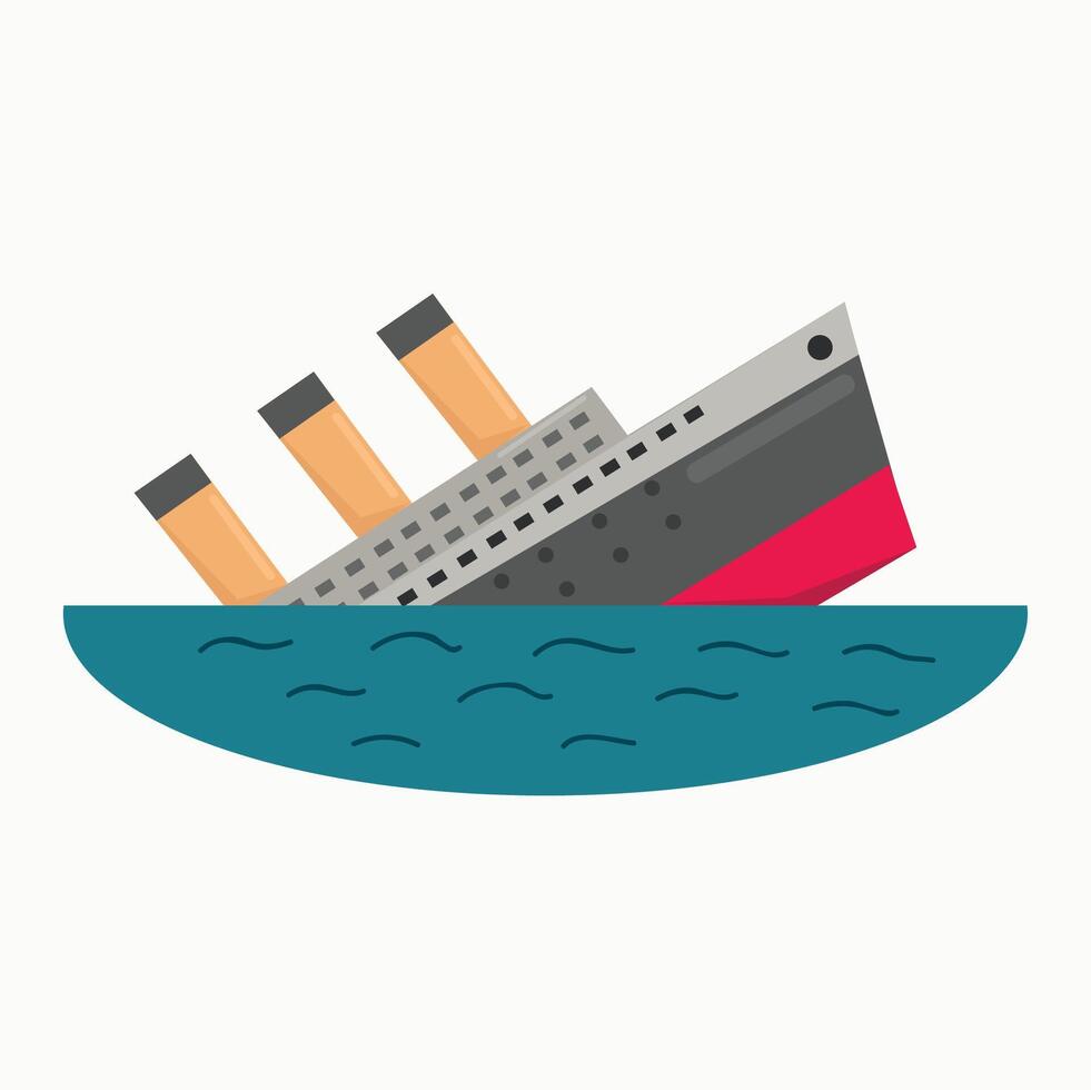 titanic icoon geïsoleerd vector illustratie