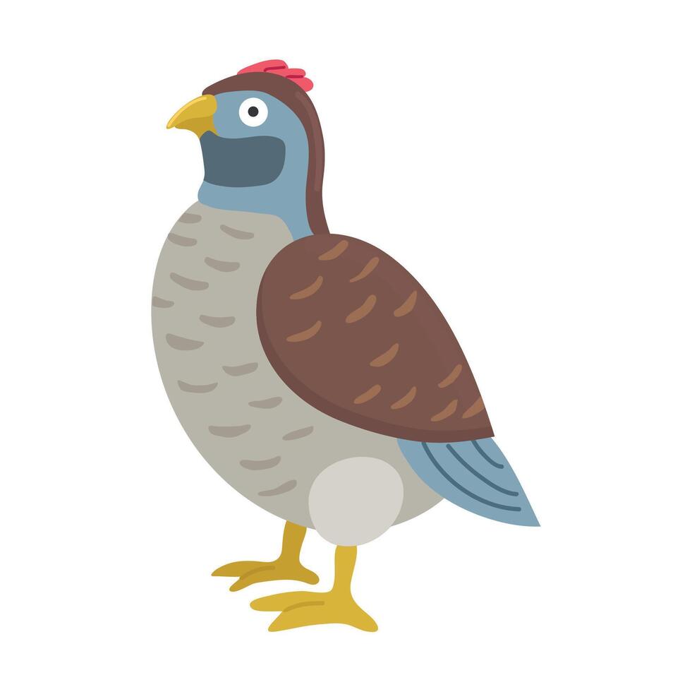 kwartel vogel geïsoleerd vector illustratie