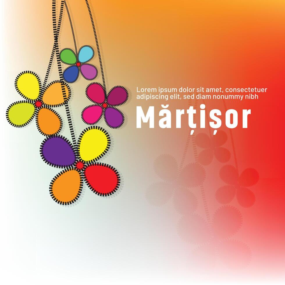 martisor. sociaal media post concept vector