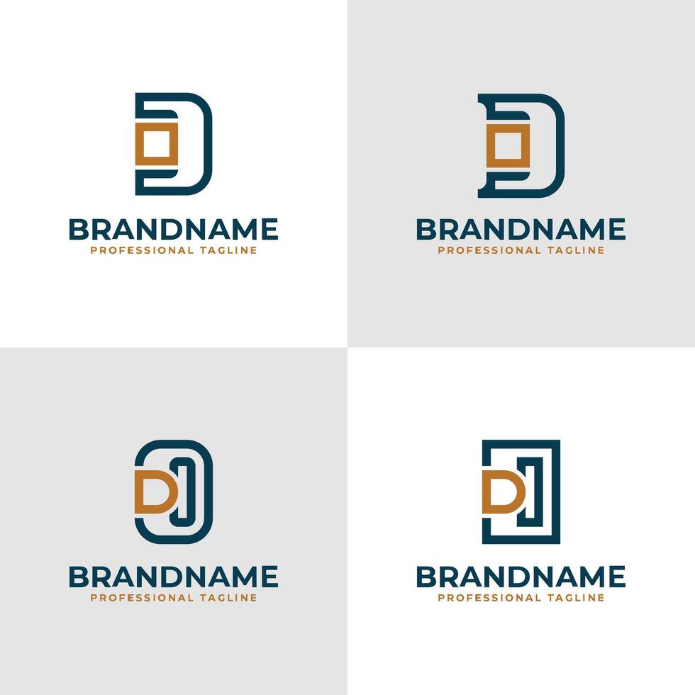 elegant brieven Doen en od monogram logo, geschikt voor bedrijf met od of Doen initialen vector