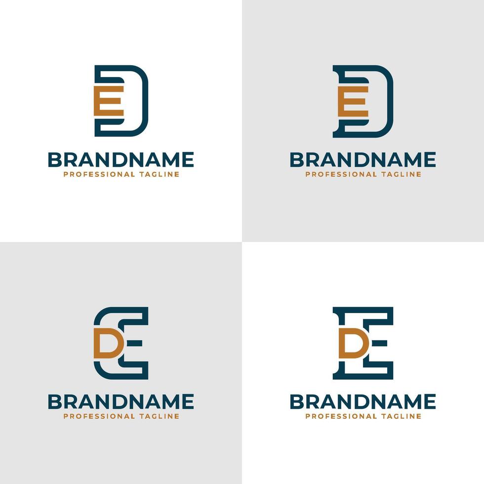 elegant brieven de en ed monogram logo, geschikt voor bedrijf met ed of de initialen vector