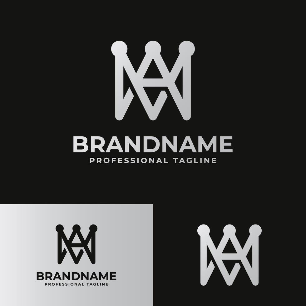 brieven ma kroon logo, geschikt voor bedrijf met ma of ben initialen vector