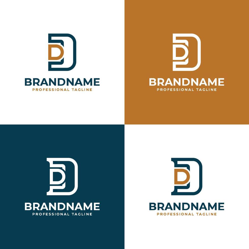 elegant brieven dd monogram logo, geschikt voor bedrijf met dd initialen vector