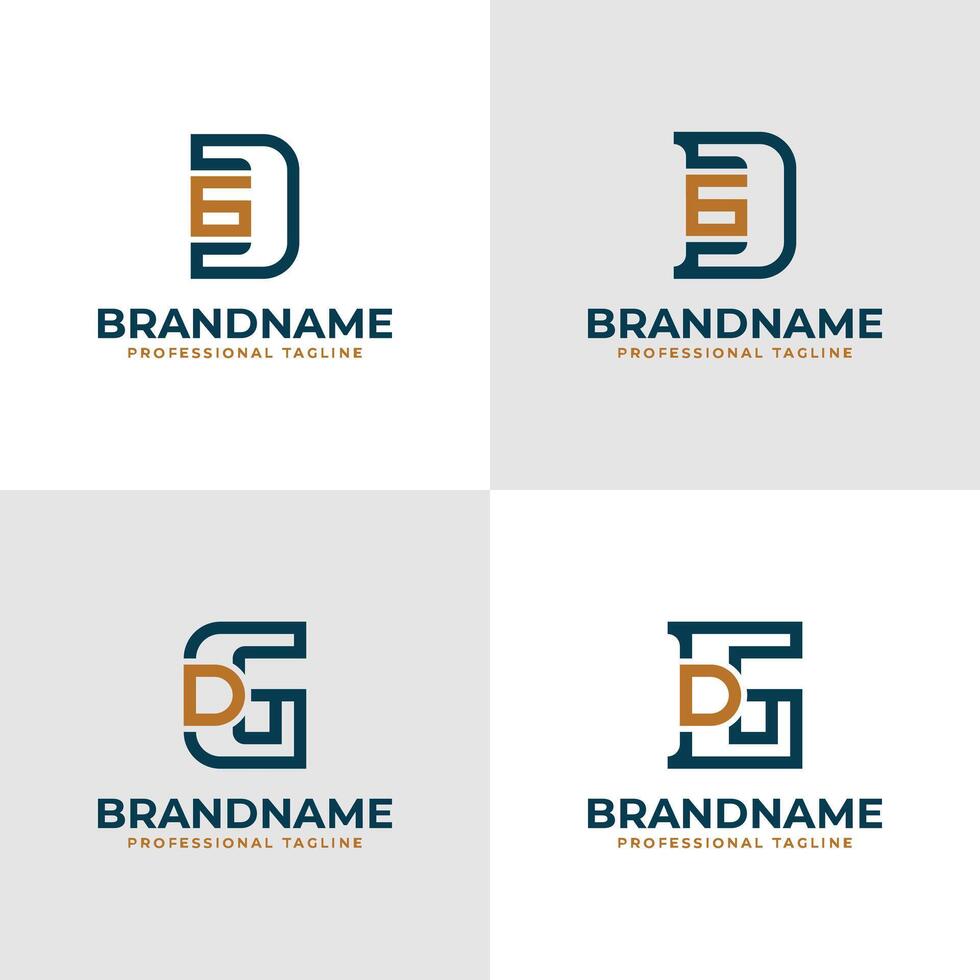 elegant brieven dg en gd monogram logo, geschikt voor bedrijf met gd of dg initialen vector