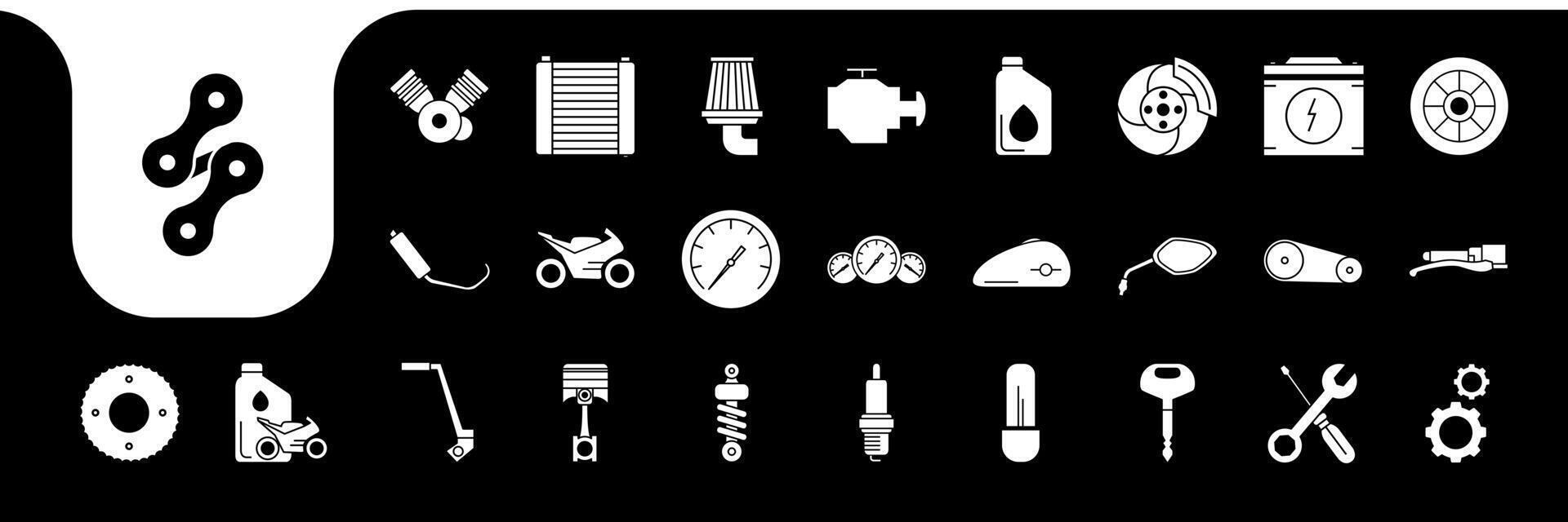 motorfiets vlak minimaal icoon reeks logo ontwerp vector