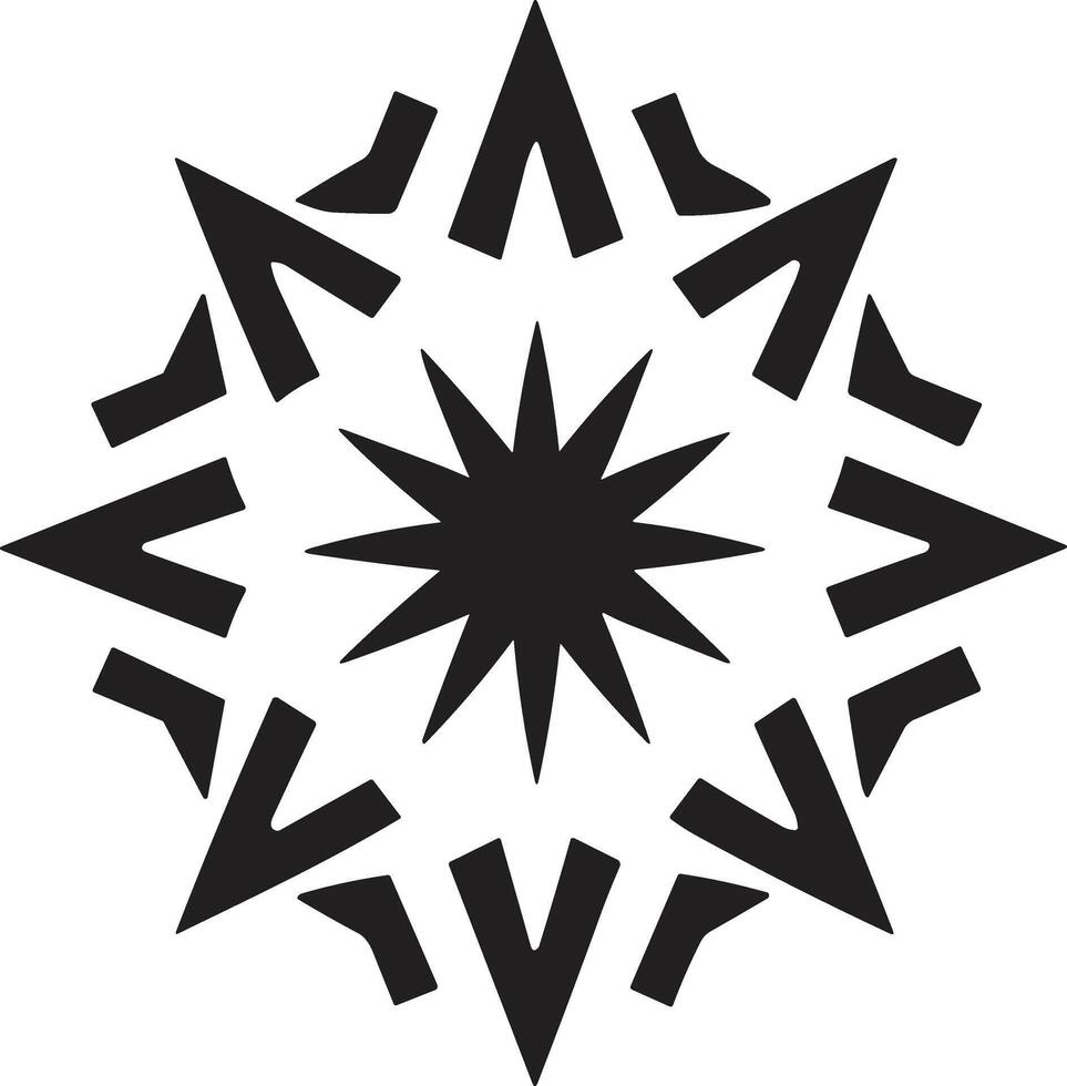 wijnoogst stijl ster logo in modern minimaal stijl vector
