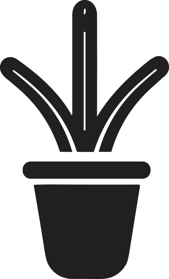 cactus boom logo in modern minimaal stijl vector