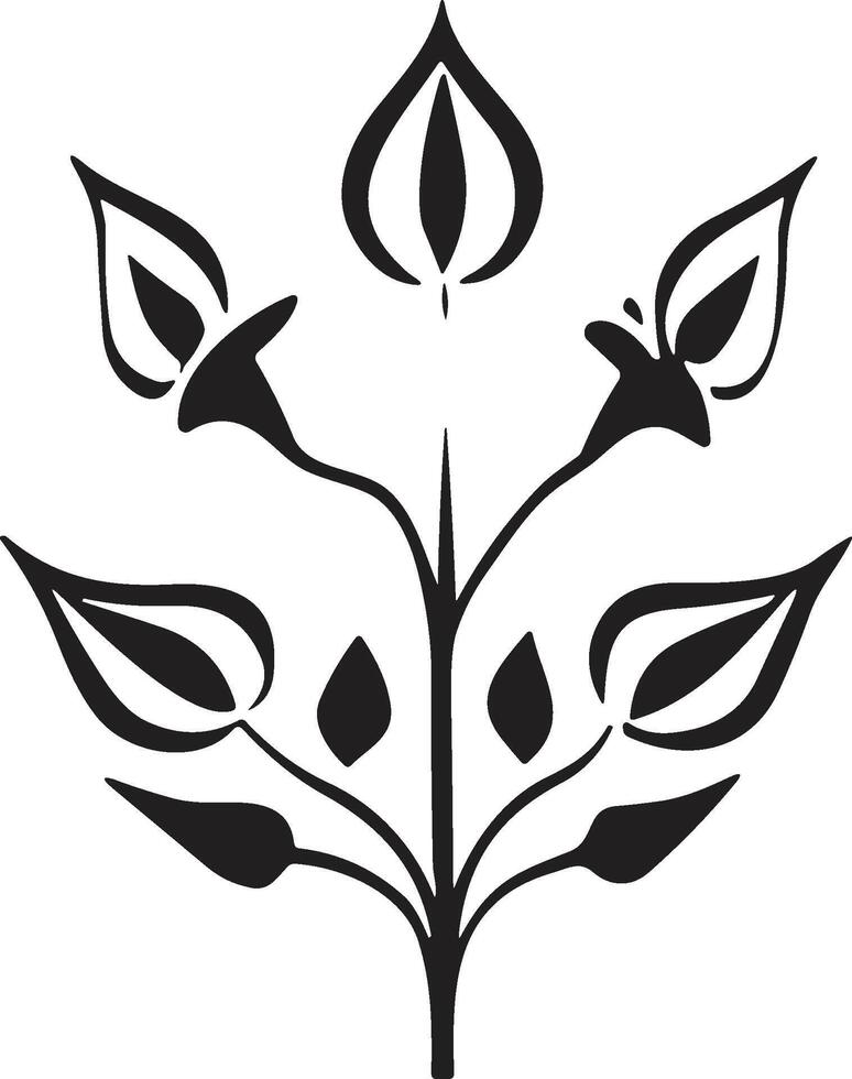 blad en bloem logo voor yoga in modern minimaal stijl vector