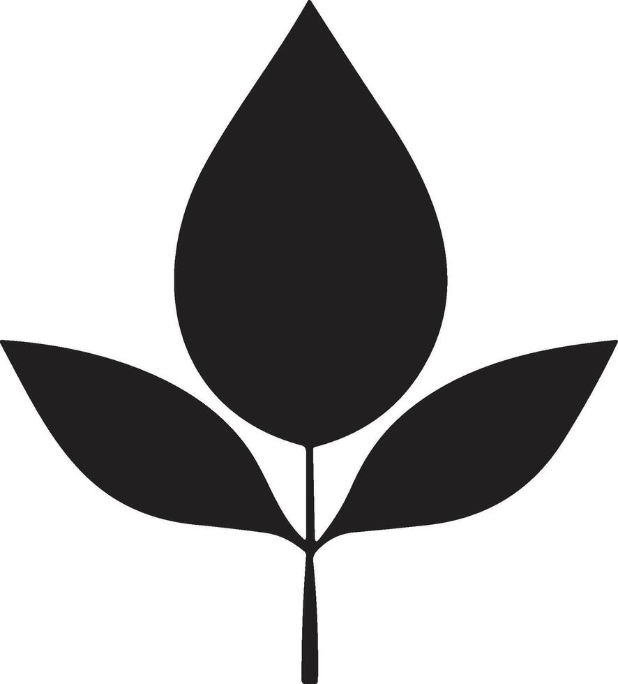 blad en bloem logo voor yoga in modern minimaal stijl vector