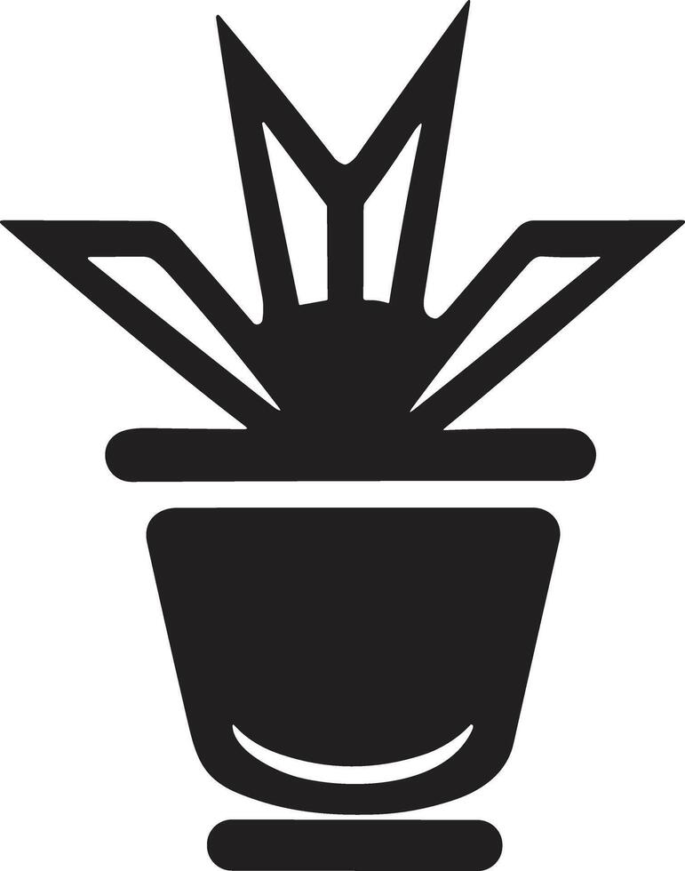 cactus boom logo in modern minimaal stijl vector