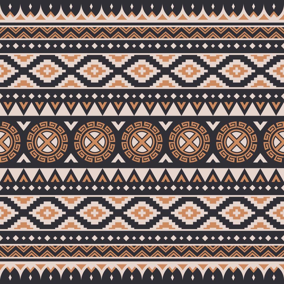 meetkundig etnisch oosters naadloos patroon. tribal aztec Navajo inheems Amerikaans stijl. etnisch ornament vector illustratie. ontwerp textiel, kleding stof, kleding, tapijt, ikat, batik, achtergrond, inpakken.