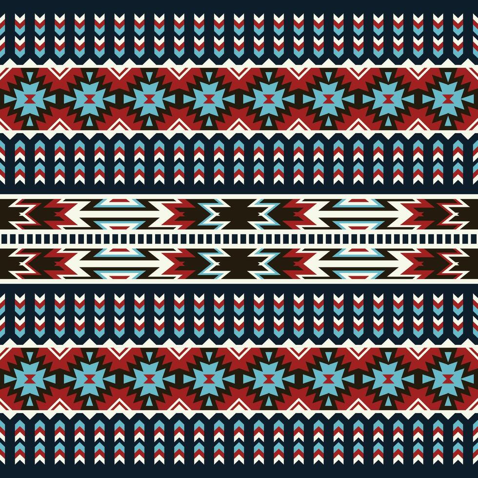 meetkundig etnisch oosters naadloos patroon. tribal aztec Navajo inheems Amerikaans stijl. etnisch ornament vector illustratie. ontwerp textiel, kleding stof, kleding, tapijt, ikat, batik, achtergrond, inpakken.