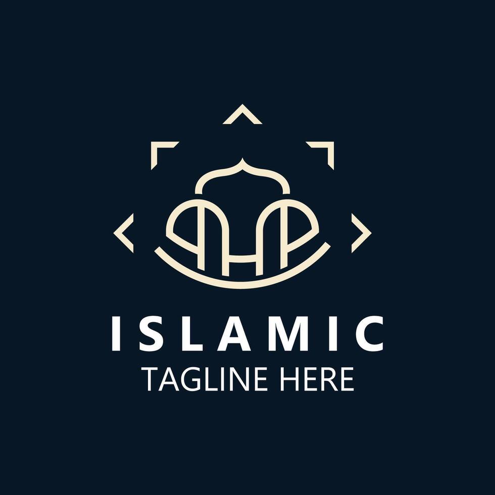 Islamitisch moskee logo ontwerp, sjabloon islamitisch, Islamitisch dag Ramadan vector creatief idee